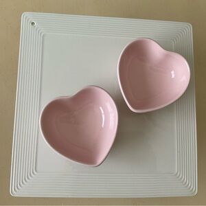 2 NWOT Small Terramoto Pink Heart Bowls 💕